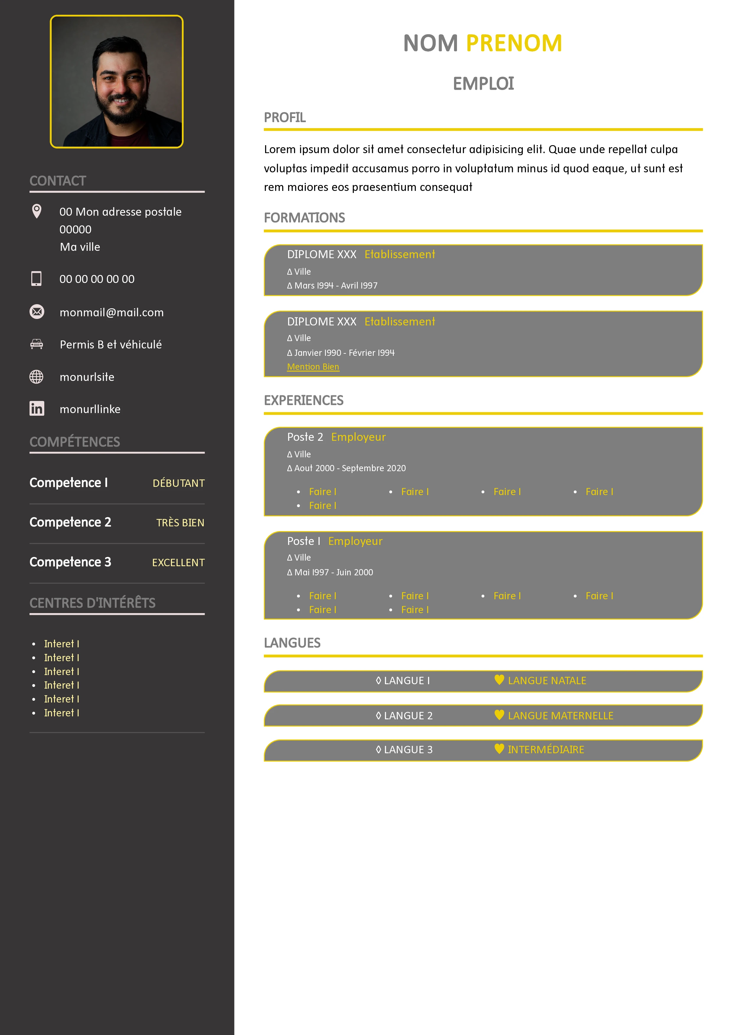 Modèle de CV moderne