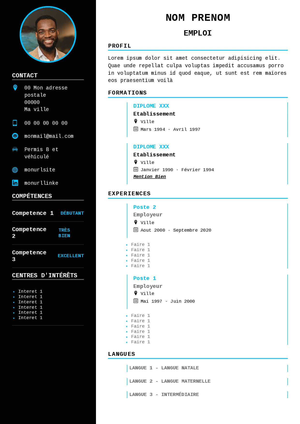 Modèle de CV moderne